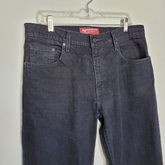 Arizona Jean Co Black Denim Straight Leg Jeans Men's 34x30 America Biker Worker - Picture 5 of 13